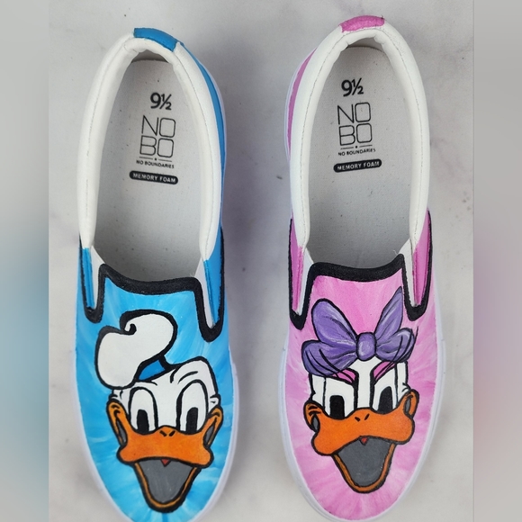 Hand Painted No Boundaries D&D Duck flats - Picture 8 of 11